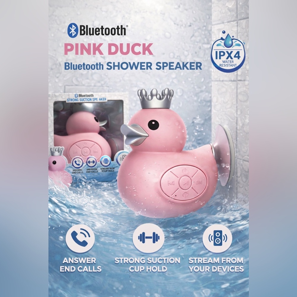 Bluetooth Pink Duck Shower Speaker